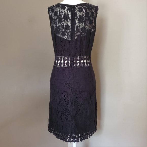 Free People Black Lace Waist Cutout Shift Dress Size M - Picture 11 of 16